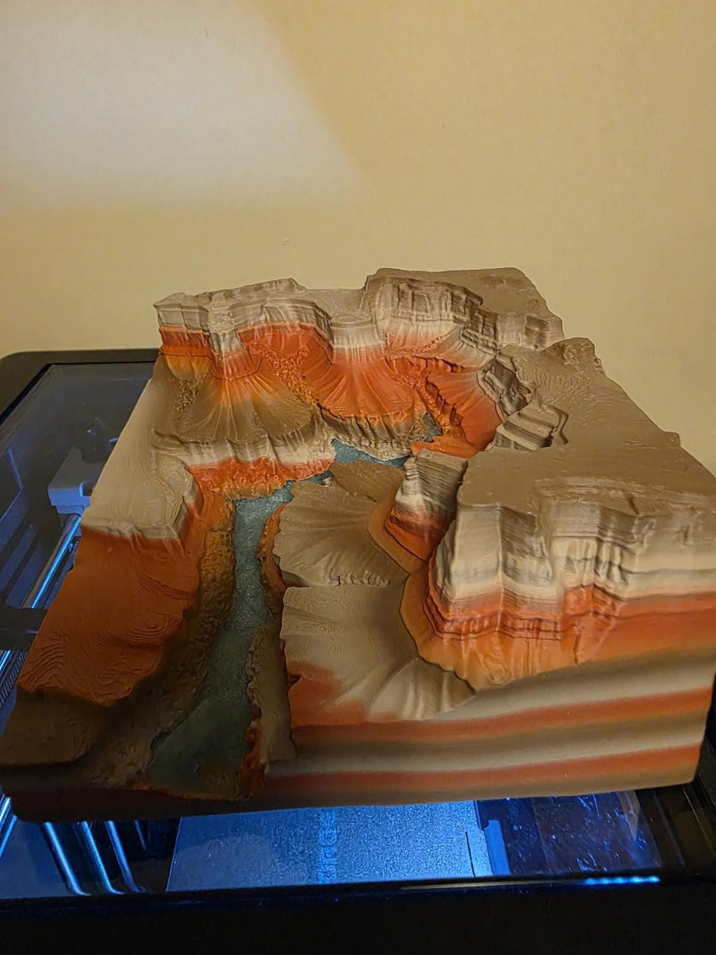 Grand Canyon Topographic Map Wall Art | 3D Raised Terrain Decor | 6x6 & 8x8 Canyon Tile | Desert Landscape Gift For Collectors and Outdoors