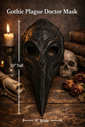 Gothic Plague Doctor Mask Decor – 10" Tall Wall Decor – Medieval