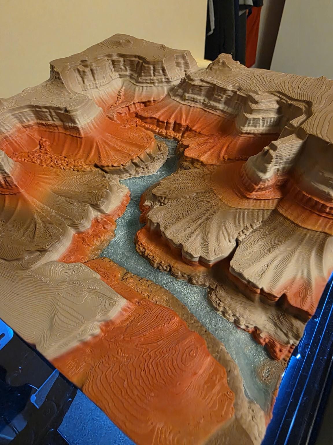 Grand Canyon Topographic Map Wall Art | 3D Raised Terrain Decor | 6x6 & 8x8 Canyon Tile | Desert Landscape Gift For Collectors and Outdoors