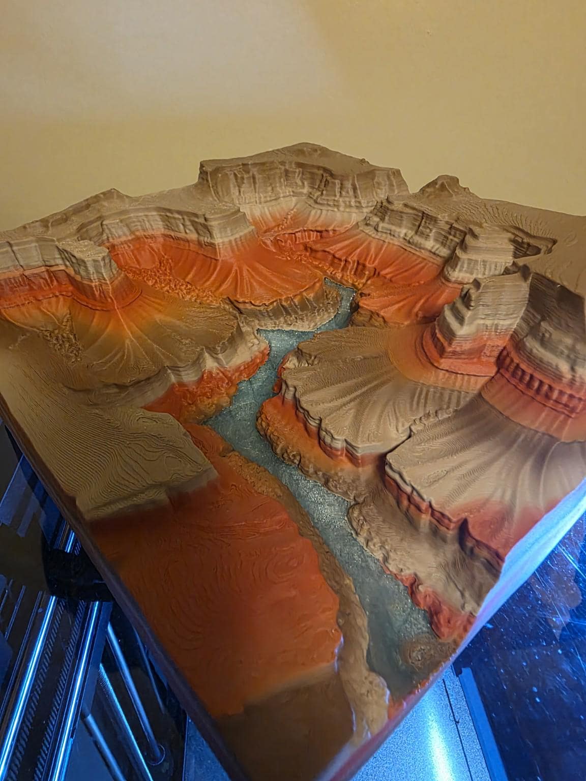 Grand Canyon Topographic Map Wall Art | 3D Raised Terrain Decor | 6x6 & 8x8 Canyon Tile | Desert Landscape Gift For Collectors and Outdoors