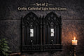 Light Switch Cover Set of 2, Gothic Cathedral Wall Plates, Black Outlet Cover Decor, Entryway Wall Upgrade