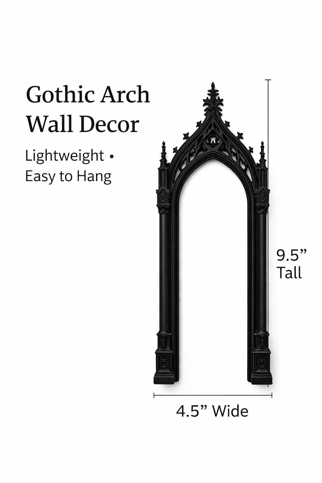 Set of 2 Gothic Arch Wall Decor, Cathedral Style, Dark Academia Home Hanging Pair, Multi Use Display Item- Doll House, Picture Frame Display