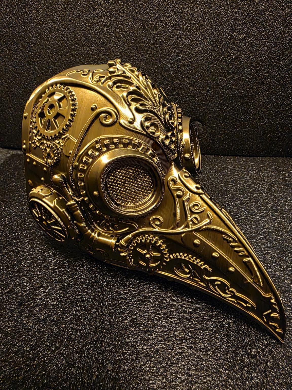 Steampunk Plague Doctor Mask | Gothic Wall Decor, Dark Academia, 3D Printed