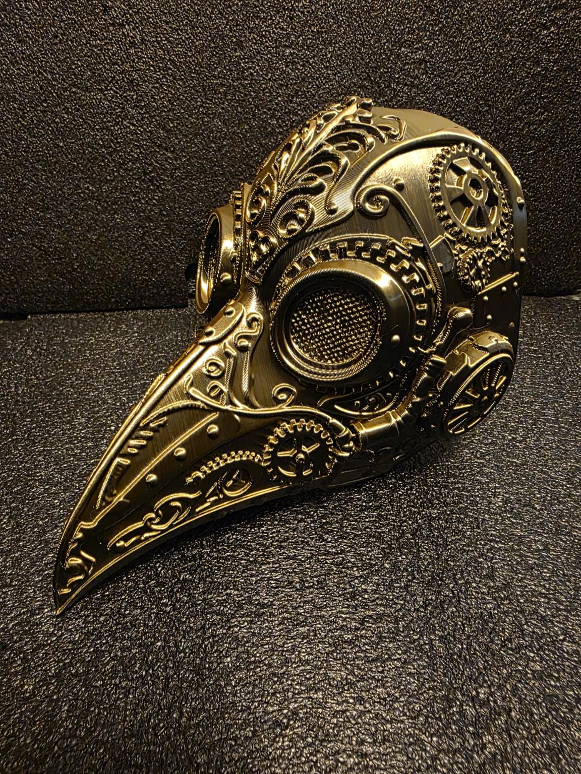 Steampunk Plague Doctor Mask | Gothic Wall Decor, Dark Academia, 3D Printed
