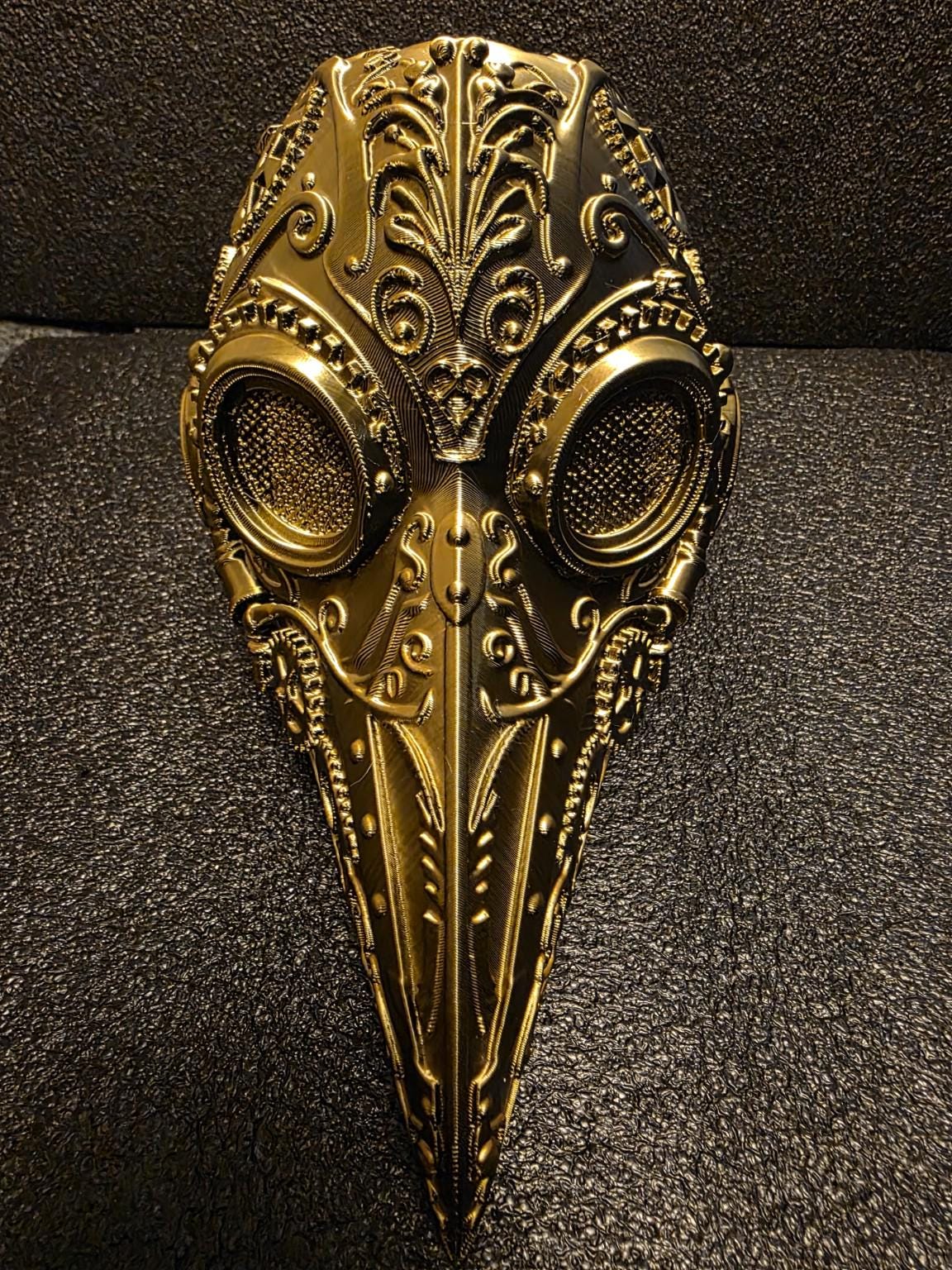 Steampunk Plague Doctor Mask | Gothic Wall Decor, Dark Academia, 3D Printed