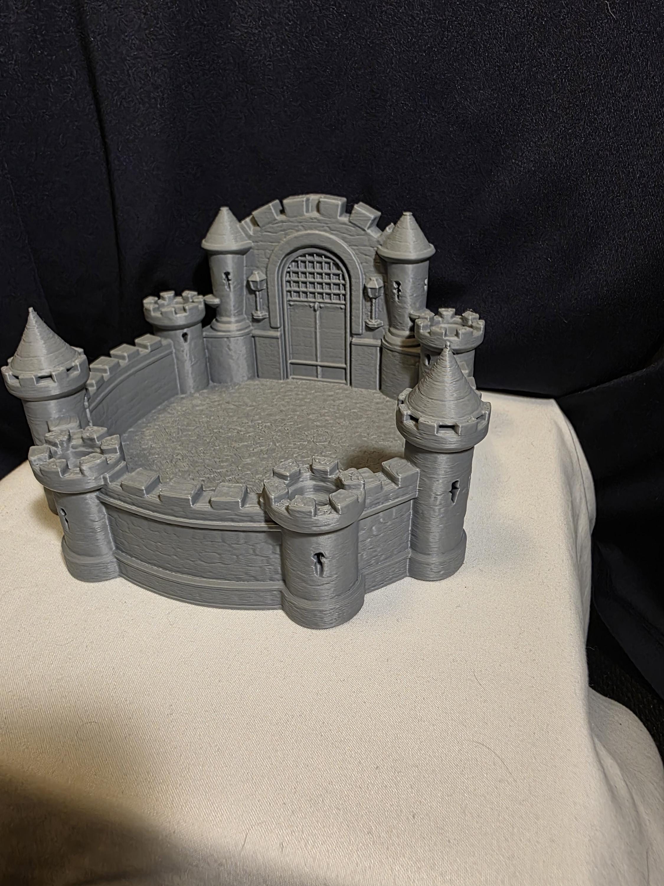 Castle Dice Tray & Desk Organizer for Dad | DND Dice Holder | RPG Dungeon Master Gift | Medieval Desk Decor | Father’s Day Gift for Gamers