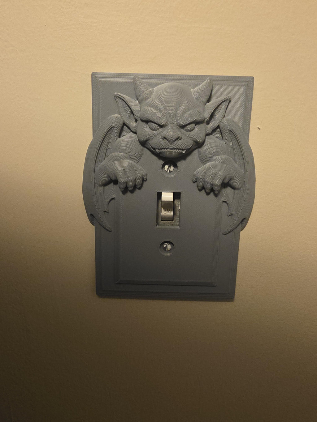 Gargoyle Light Switch Cover – Gothic Wall Plate, Dark Academia Home Decor