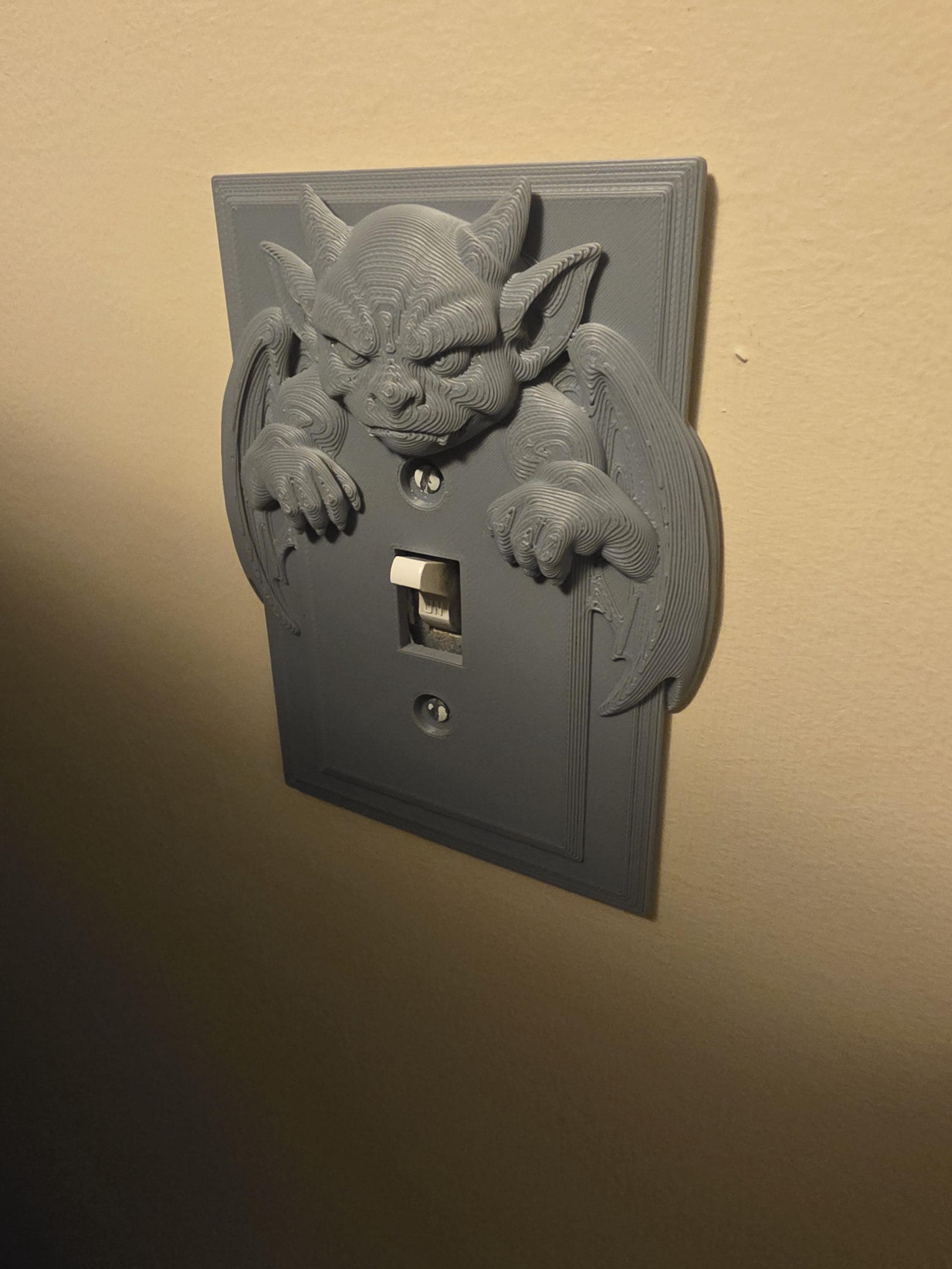 Gargoyle Light Switch Cover – Gothic Wall Plate, Dark Academia Home Decor