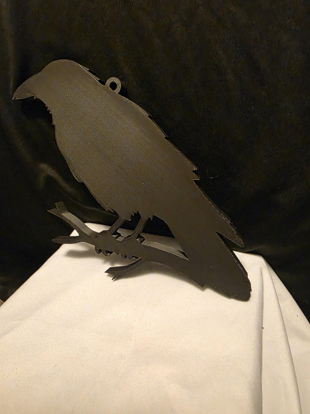 Crow Wall Art, Raven Silhouette Decor, Gothic Wall Hanging, Dark Academia Decor, 3D Printed Bird Art, Spooky Home Decor