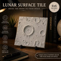Lunar Surface Tile 6x6 | Moon Crater Wall Art | Space Decor | Moon Texture Tile | Desk Decor | 3D Printed Lunar Panel | Astronomy Gift