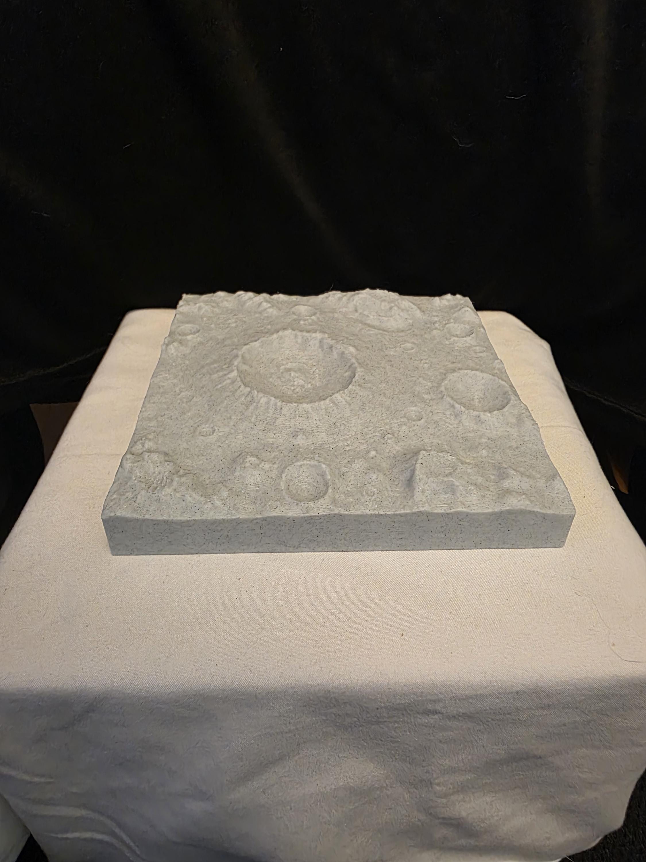 Moon Surface Wall Art for Dad | 3D Printed Lunar Terrain Tile | Space Lover Gift | Astronomy Office Decor | Sci-Fi & NASA Inspired