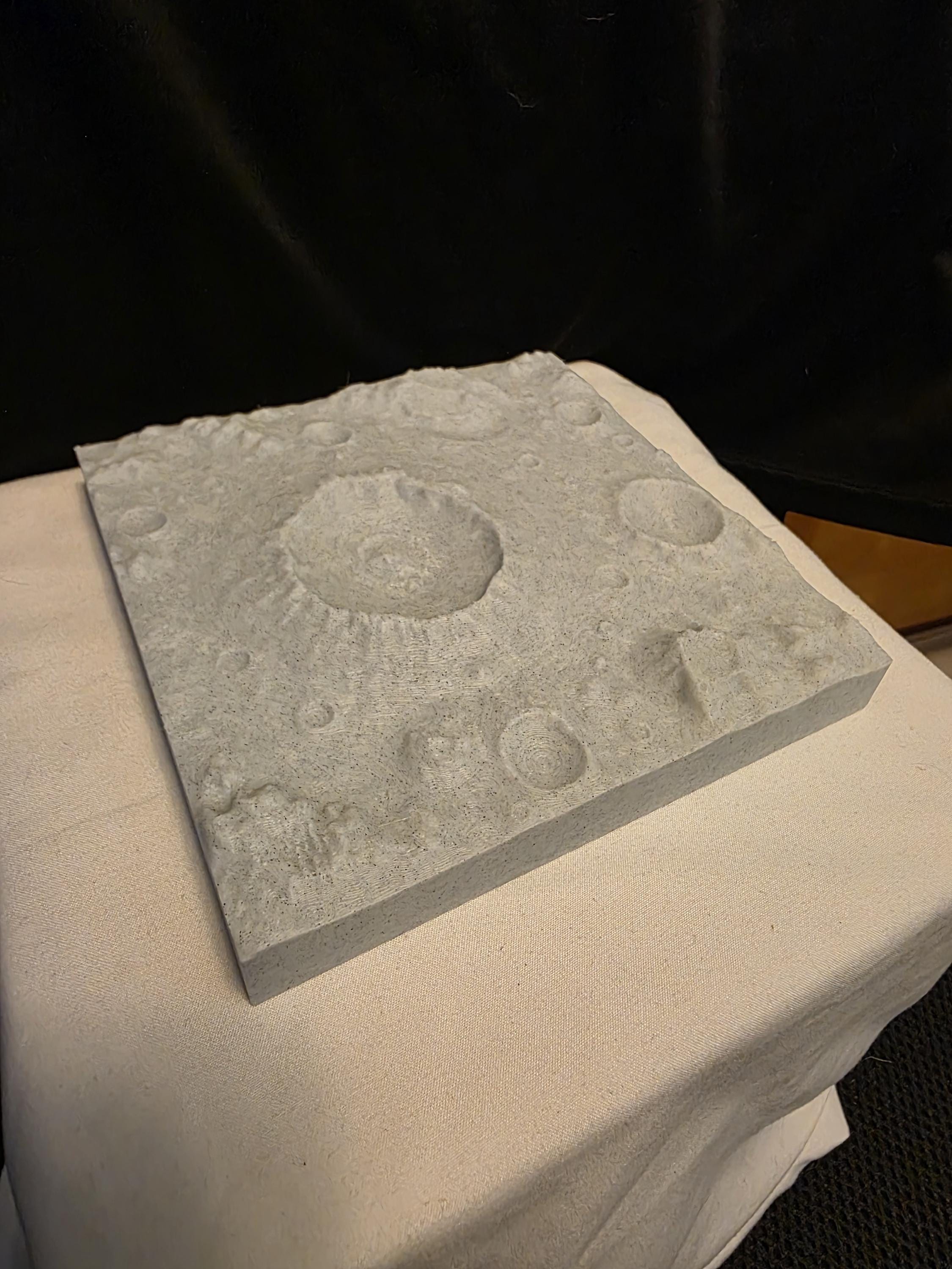 Moon Surface Wall Art for Dad | 3D Printed Lunar Terrain Tile | Space Lover Gift | Astronomy Office Decor | Sci-Fi & NASA Inspired