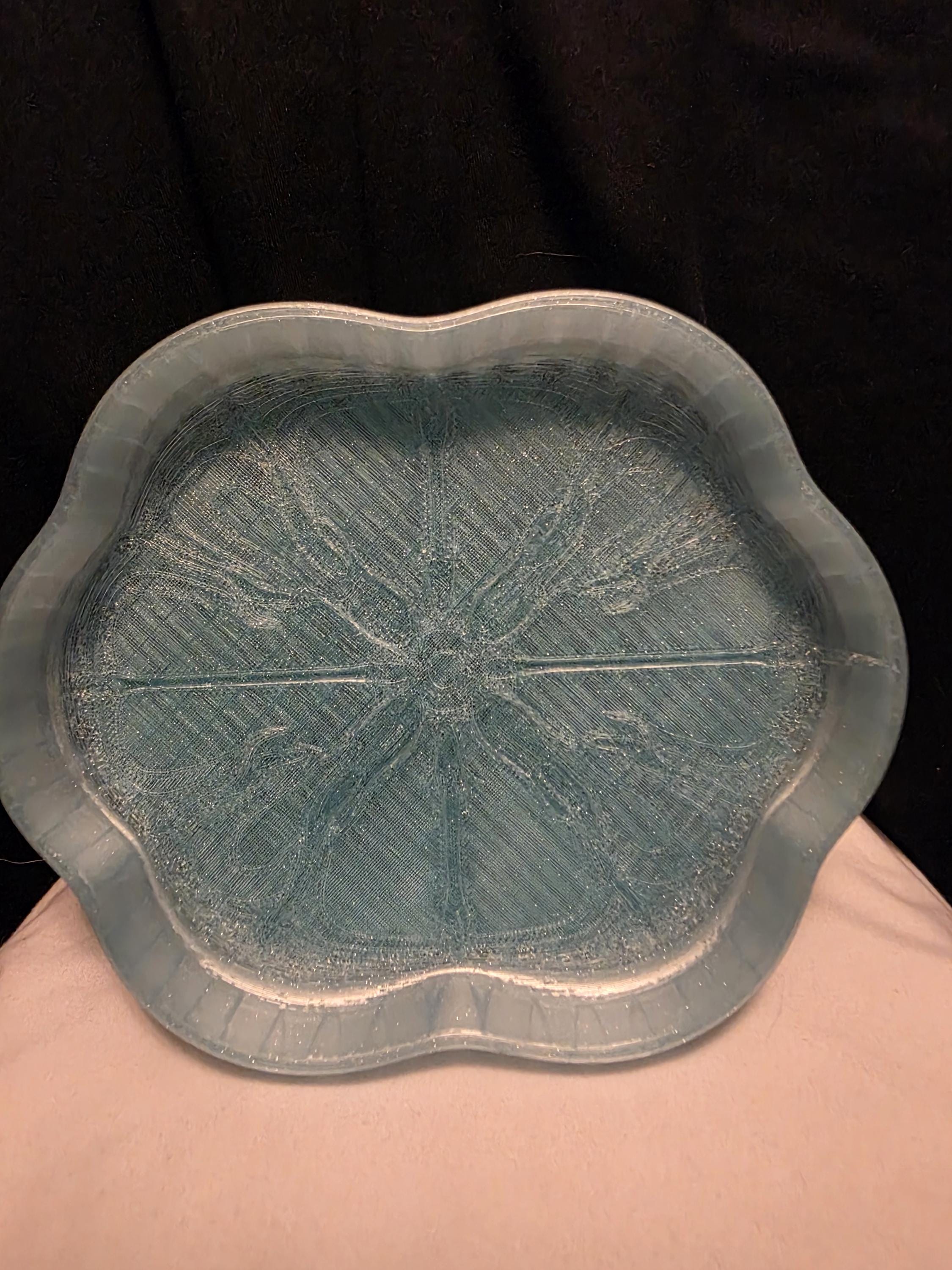 Gothic Catch All Tray 7"x6" | Jewelry Dish | 3D Printed Ring Holder | Dark Academia Decor | Key Tray | Handmade Desk Organizer