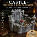 Castle Dice Tray & Desk Organizer – Medieval Fantasy DnD Storage Holder, Dungeon Master Gift, RPG Decor