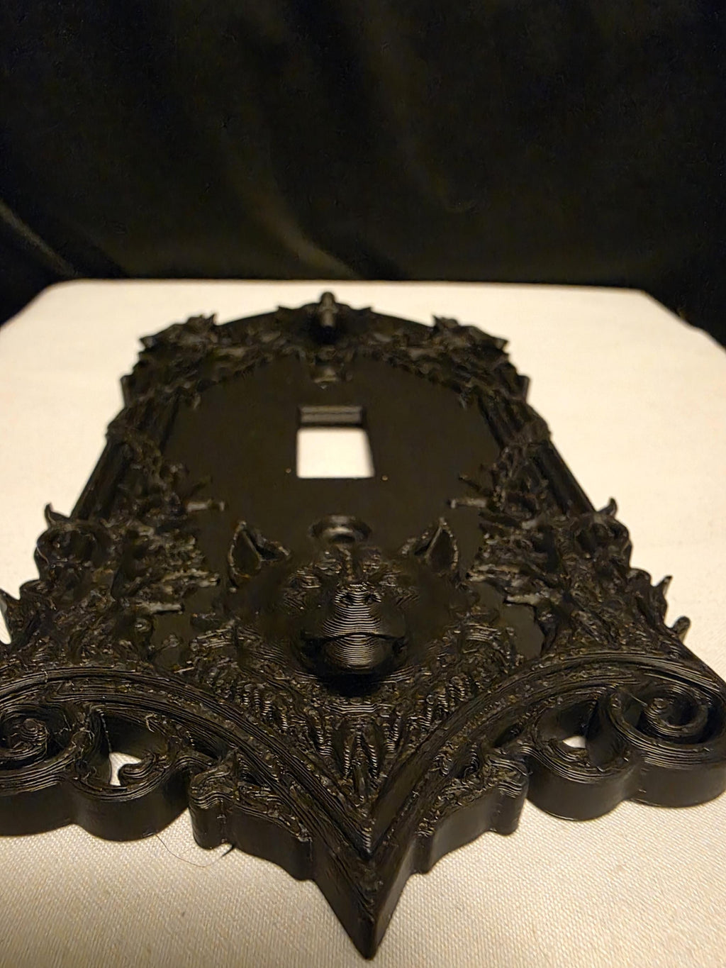 Gothic Wolf Light Switch Cover – Dire Wolf Wall Plate – Dark Gothic Home Decor – 3D Printed Switch Plate – Wolf Decor – Dark Academia