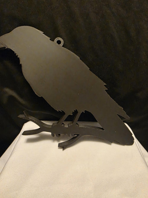 Crow Wall Art, Raven Silhouette Decor, Gothic Wall Hanging, Dark Academia Decor, 3D Printed Bird Art, Spooky Home Decor