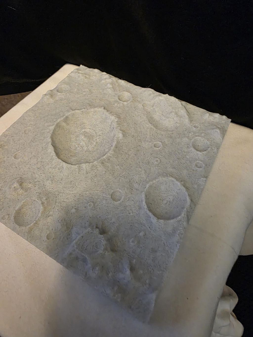 Moon Surface Wall Art for Dad | 3D Printed Lunar Terrain Tile | Space Lover Gift | Astronomy Office Decor | Sci-Fi & NASA Inspired