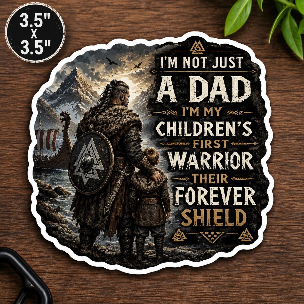 Large Viking Dad Sticker | Norse Father Decal | Warrior Dad Vinyl Sticker | Viking Father Gift | Car Laptop Water Bottle Sticker
