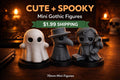 Gothic Mini Figures Set, Ghost, Plague Doctor, Poe, 3D Printed Desk Decor- Wave 1