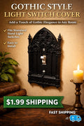 Gothic Cathedral Light Switch Covers, Matte Black PLA Wall Decor