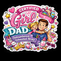 Girl Dad Sticker – Funny Dad Decal – Raising Sweet & Sassy Girls – Cute Father’s Day Gift – Laptop Water Bottle Car Sticker