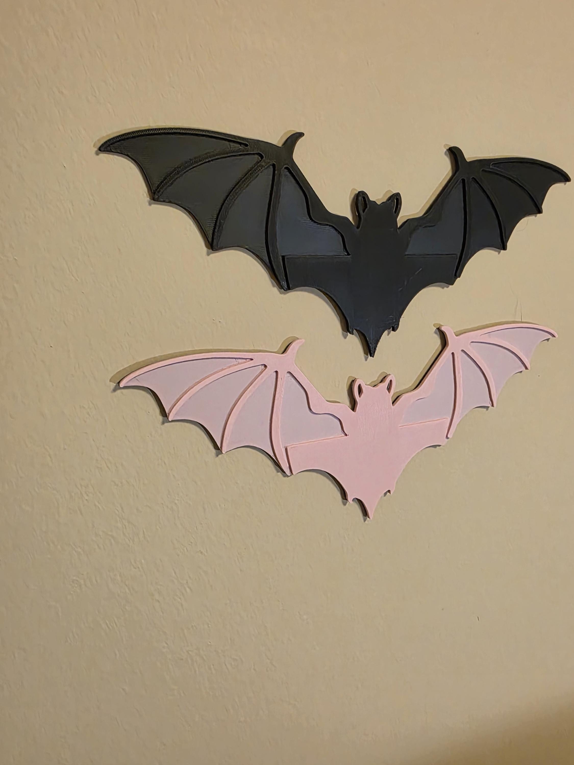 3 Pack Gothic Bat Wall Decor | 3D Printed Bat Wall Art | Dark Academia Home Decor | Halloween Wall Hanging | Spooky Minimalist Bat Decor