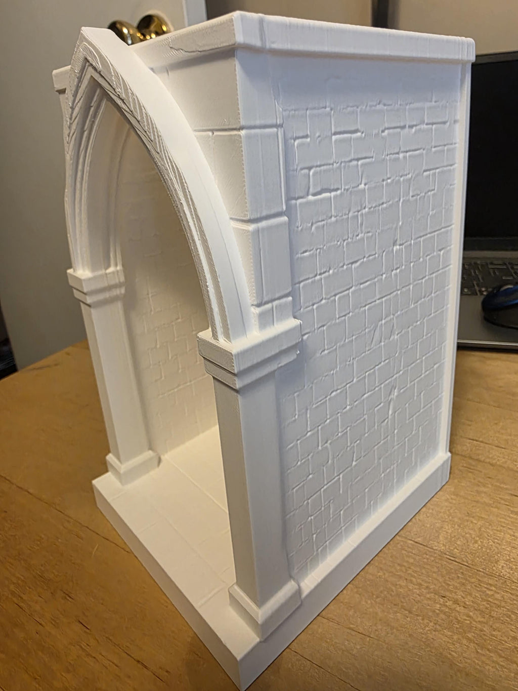White Gothic Cathedral Book Nook, Dark Academia Shelf Decor, 3D Printed Cathedral Arch, Medieval Library Bookshelf Insert