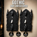 Gothic Wolf Light Switch Cover Set of 2 – Dire Wolf Wall Plate – Dark Home Decor – 3D Printed Switch Plate – Wolf Decor – Dark Academia