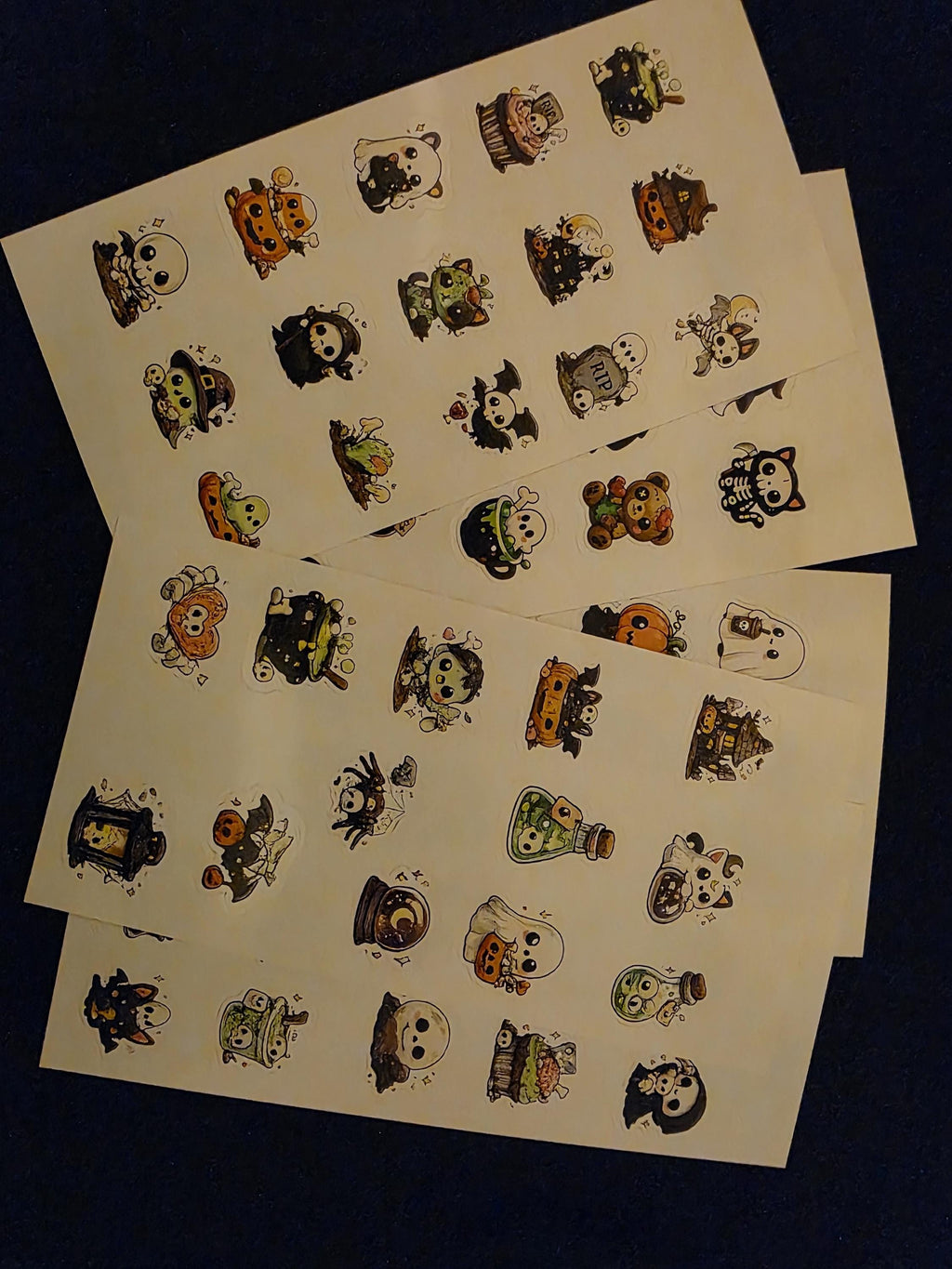 58 Unique Goth Chibi Stickers | Total Creepy Cute Kawaii Stickers | Spooky Gothic Aesthetic Sticker Pack for Journals, Laptops & Bottles