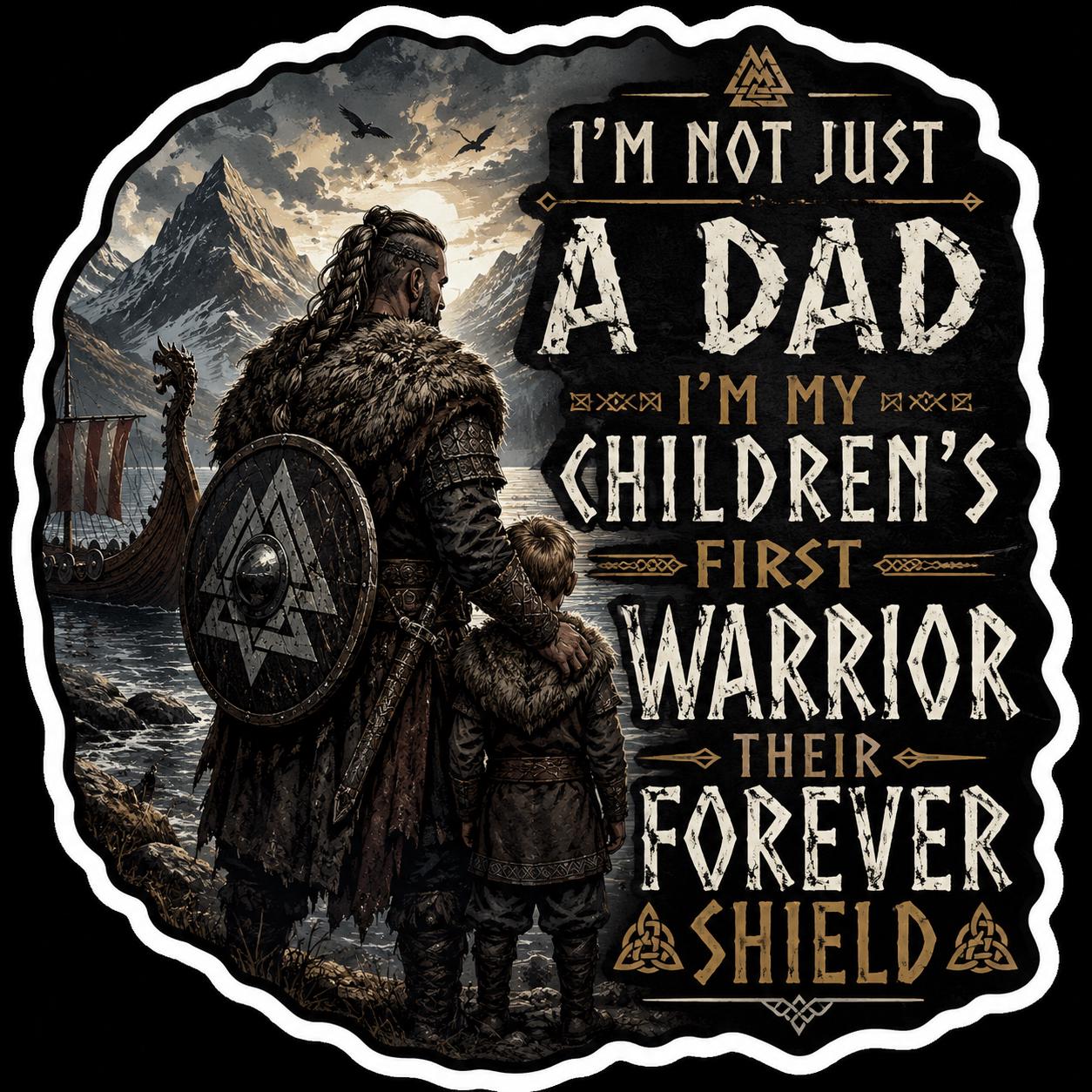 Large Viking Dad Sticker | Norse Father Decal | Warrior Dad Vinyl Sticker | Viking Father Gift | Car Laptop Water Bottle Sticker