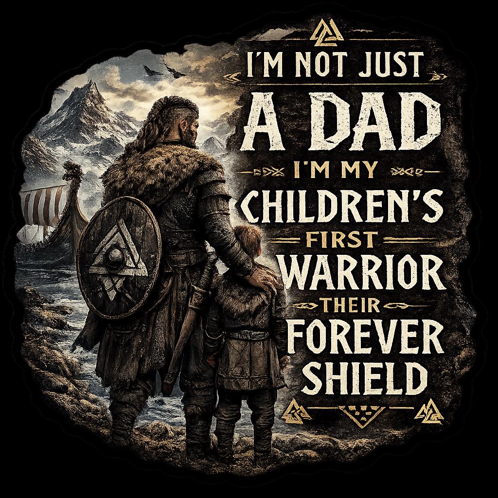 Large Viking Dad Sticker | Norse Father Decal | Warrior Dad Vinyl Sticker | Viking Father Gift | Car Laptop Water Bottle Sticker