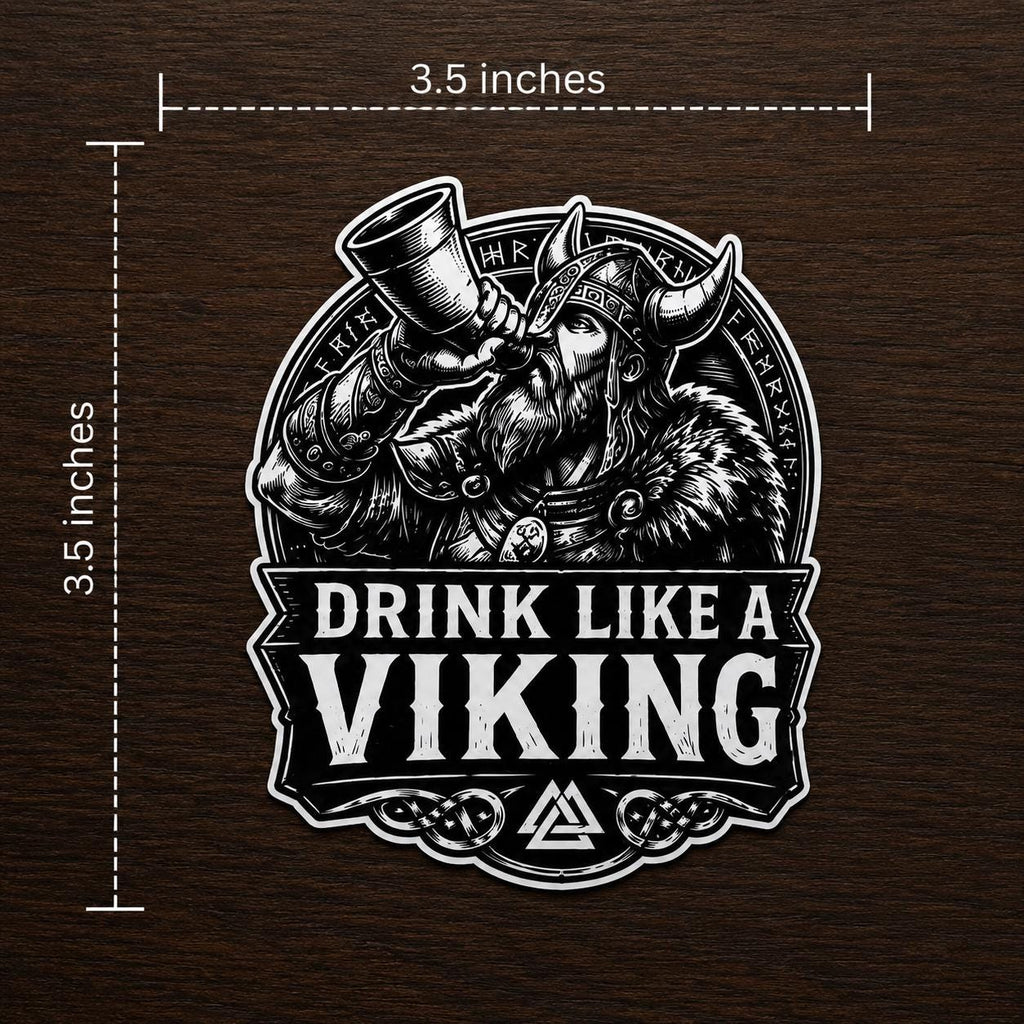 Viking Coffee Stickers | Funny Norse Decals | 3.5x3.5” Viking Sticker Set | Water Bottle Laptop Toolbox Sticker | Choose One or Full Set