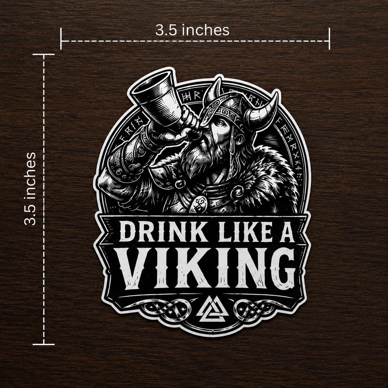 Viking Coffee Stickers | Funny Norse Decals | 3.5x3.5” Viking Sticker Set | Water Bottle Laptop Toolbox Sticker | Choose One or Full Set