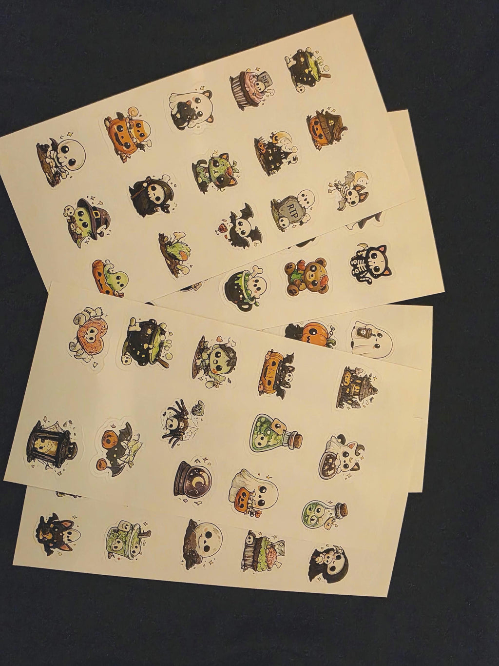 58 Unique Goth Chibi Halloween Stickers | Cute Spooky Kawaii Stickers | Gothic Vinyl Style Stickers Journals, Laptops & Bottles