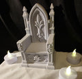 Gothic Action Figure Throne, Display Chair for Collectibles, Stone PLA Throne, Fantasy Figure Display, Geeky Cool Furniture Shelf Goth Decor