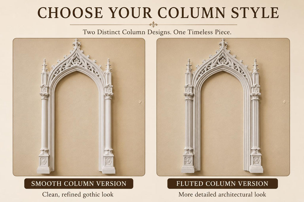 Large Gothic Cathedral Arch Wall Decor | Cathedral Window Frame | Gothic Home Decor | Statement Wall Centerpiece | Black or White Wall Art