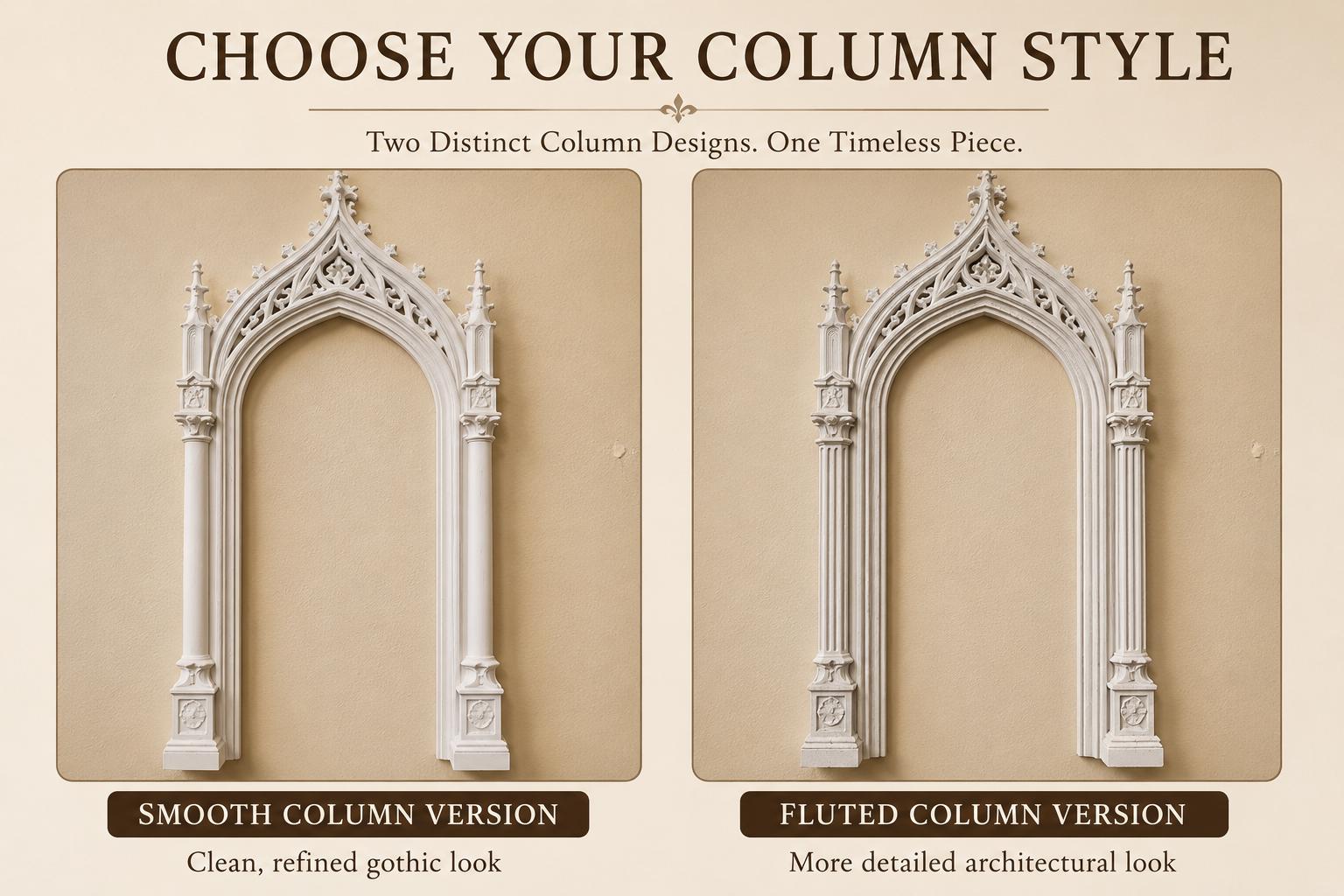 Large Gothic Cathedral Arch Wall Decor | Cathedral Window Frame | Gothic Home Decor | Statement Wall Centerpiece | Black or White Wall Art