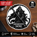 Memento Mori Grim Reaper Sticker, Gothic Vinyl Sticker, Waterproof Goth Decal, Dark Academia Sticker, Laptop Water Bottle Binder Sticker