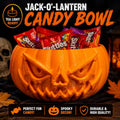 Jack-O'-Lantern Candy Bowl, Halloween Candy Dish, Pumpkin Party Bowl, Spooky Halloween Decor, Tea Light Ready Centerpiece, Trick Treat Bowl