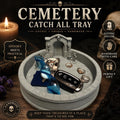 Gothic Cemetery Catch All Tray | Large Gothic Valet Tray | Key Bowl | Jewelry Organizer | Spooky Home Decor | Goth Gift