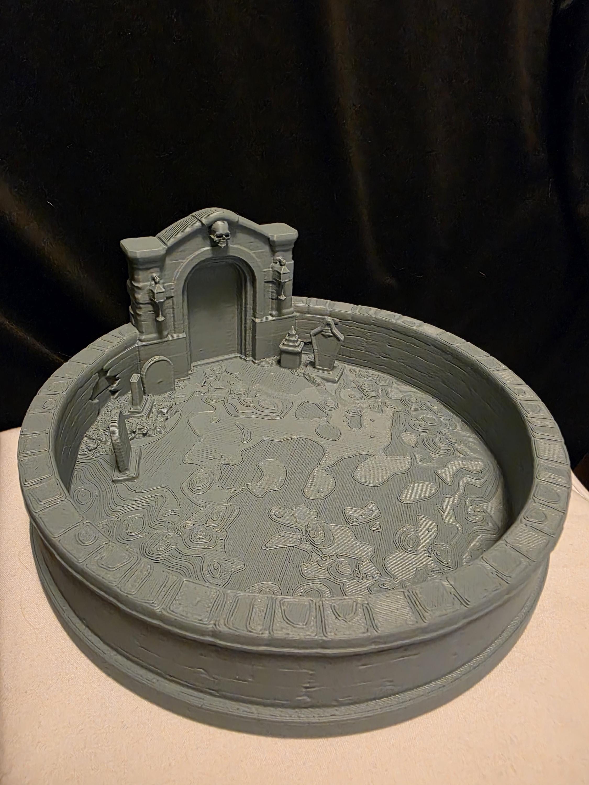 Gothic Cemetery Catch All Tray | Large Gothic Valet Tray | Key Bowl | Jewelry Organizer | Spooky Home Decor | Goth Gift