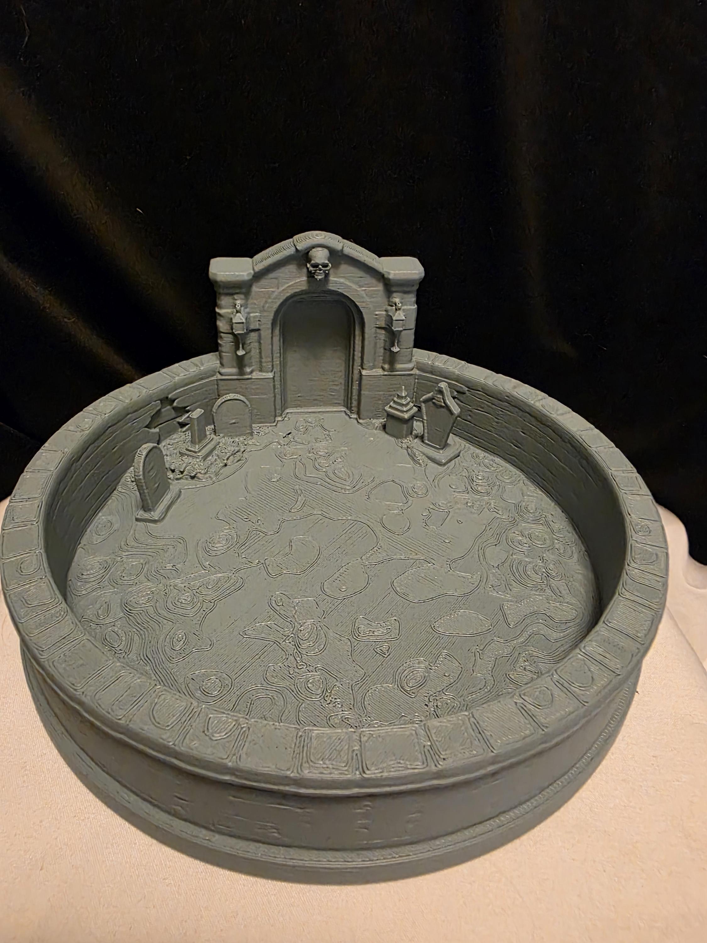 Gothic Cemetery Catch All Tray | Large Gothic Valet Tray | Key Bowl | Jewelry Organizer | Spooky Home Decor | Goth Gift