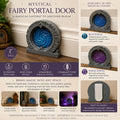 Mystical Fairy Portal Door | Magical Rune Wall Decor | Fantasy Baseboard Accent | Blue or Purple Portal | Command Strip Included