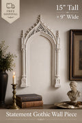 Large Gothic Cathedral Arch Wall Decor | Cathedral Window Frame | Gothic Home Decor | Statement Wall Centerpiece | Black or White Wall Art