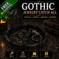 Gothic Jewelry Catch-All Tray | Dark Academia Jewelry Organizer | Gothic Decor Vanity Tray