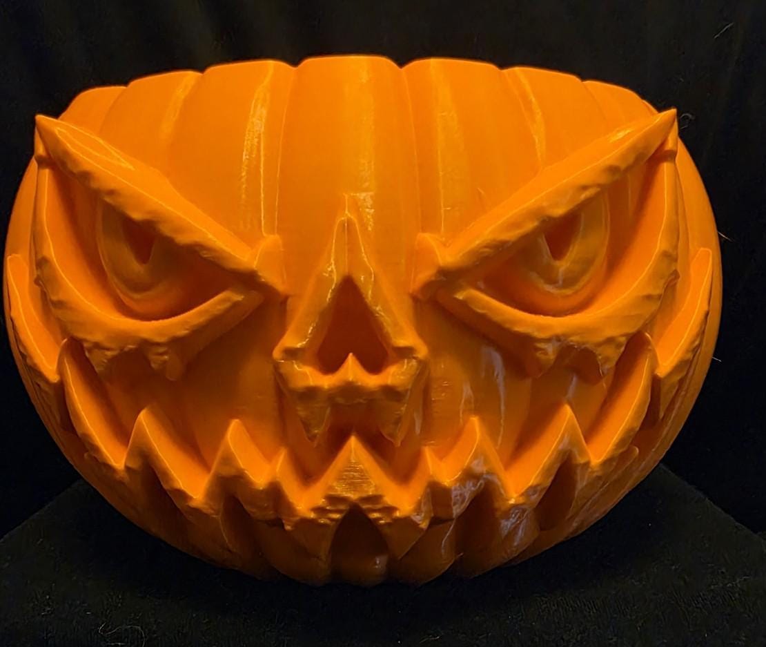 Jack-O'-Lantern Candy Bowl, Halloween Candy Dish, Pumpkin Party Bowl, Spooky Halloween Decor, Tea Light Ready Centerpiece, Trick Treat Bowl